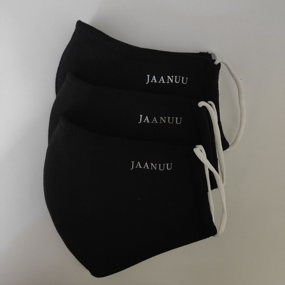 3 Jaanuu Black Face Masks + 1 Keepsake Bag